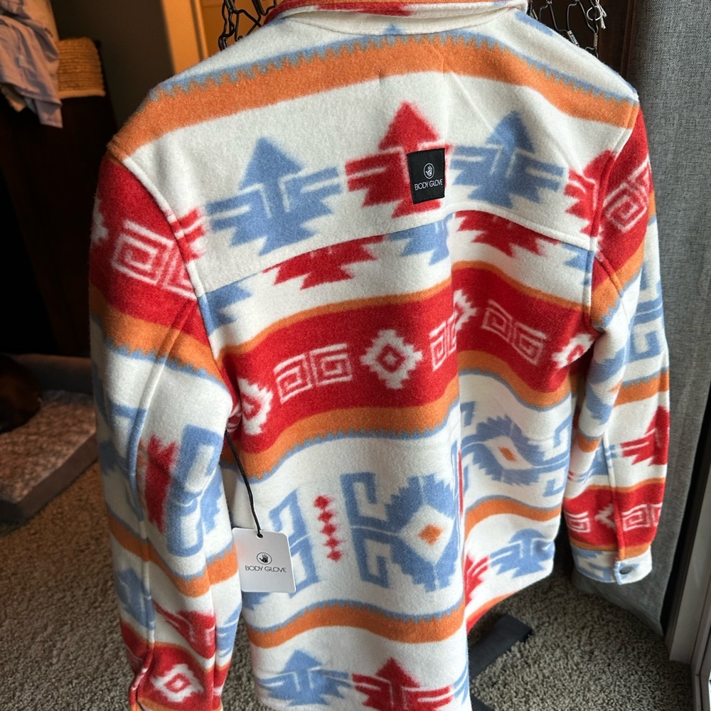 Colorful Patterned Fleece Jacket - Picture 4 of 5